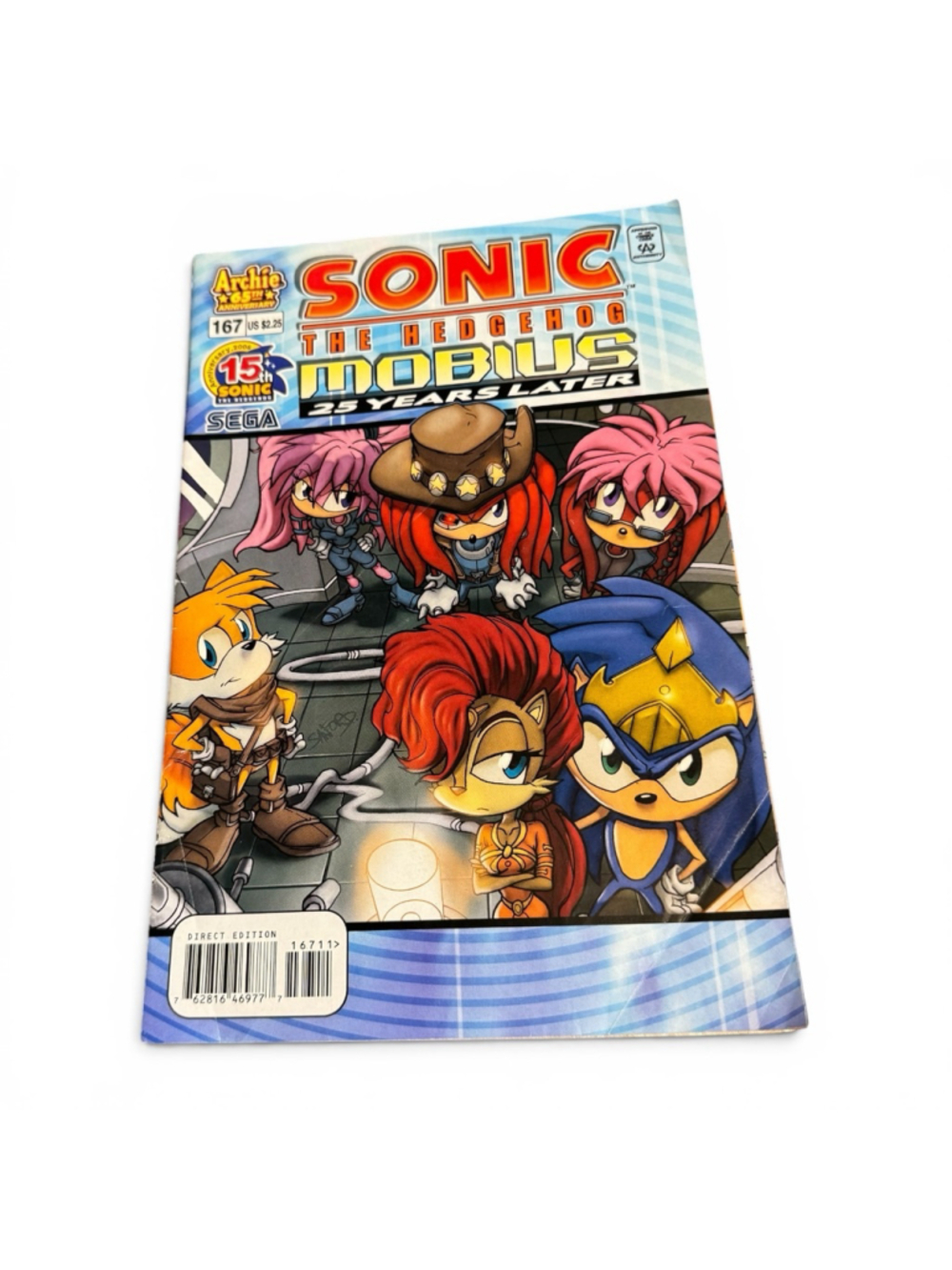 Sonic The Hedgehog #167 - Newsstand - King Shadow App. - Mobius 25 Years Later